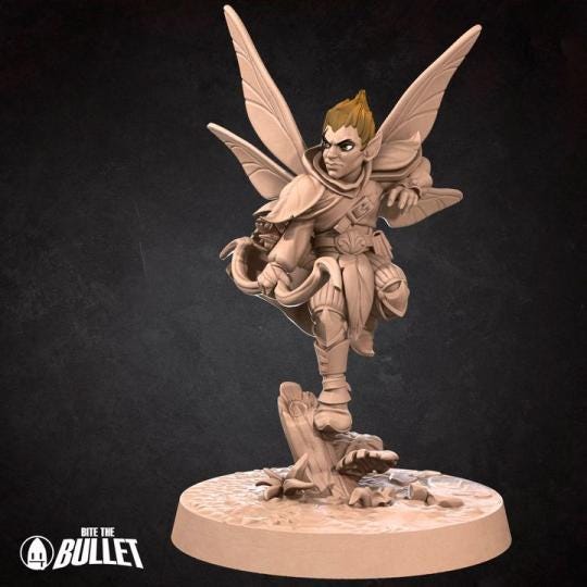 Pixie Ranger Miniature | Tabletop RPG Miniature | Bite the Bullet | Roleplaying 3D Printed Fantasy Mini - 3DPrintDen