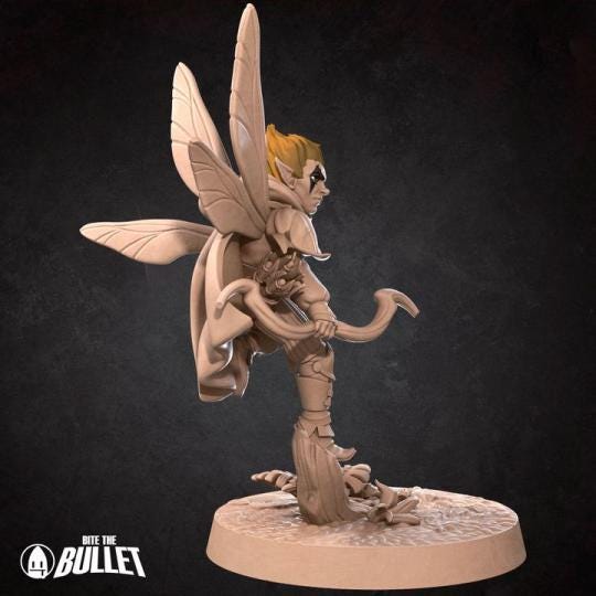 Pixie Ranger Miniature | Tabletop RPG Miniature | Bite the Bullet | Roleplaying 3D Printed Fantasy Mini - 3DPrintDen