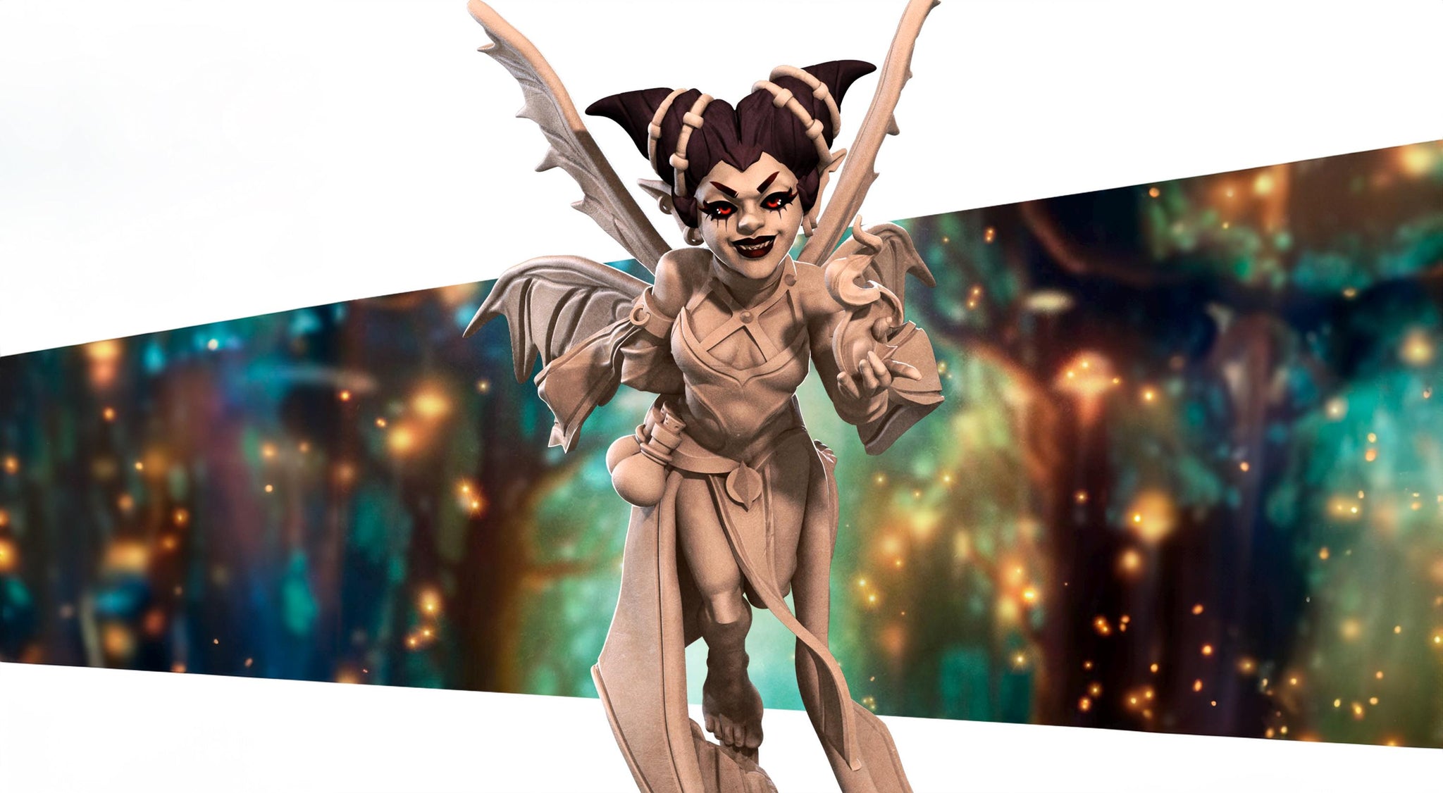 Female Pixie Warlock Miniature | Tabletop RPG Miniature | Bite the Bullet | Roleplaying 3D Printed Fantasy Mini - 3DPrintDen