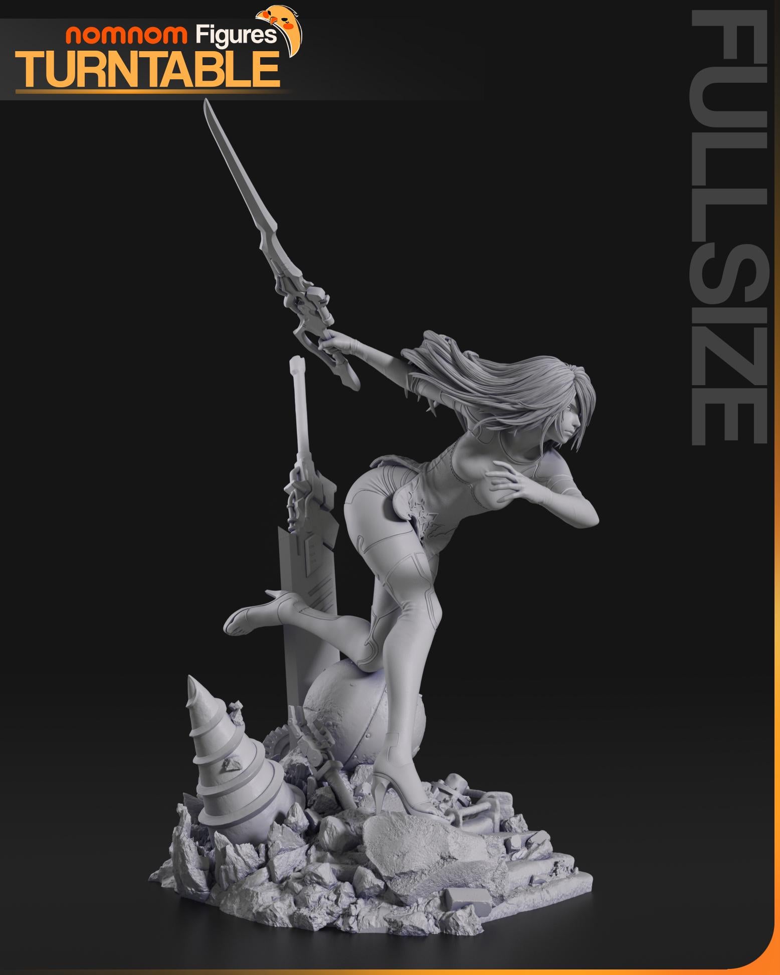 A2 Figurine | Video Game Figurine | Nomnom Miniatures | 3D Printed Display Miniature Fanart