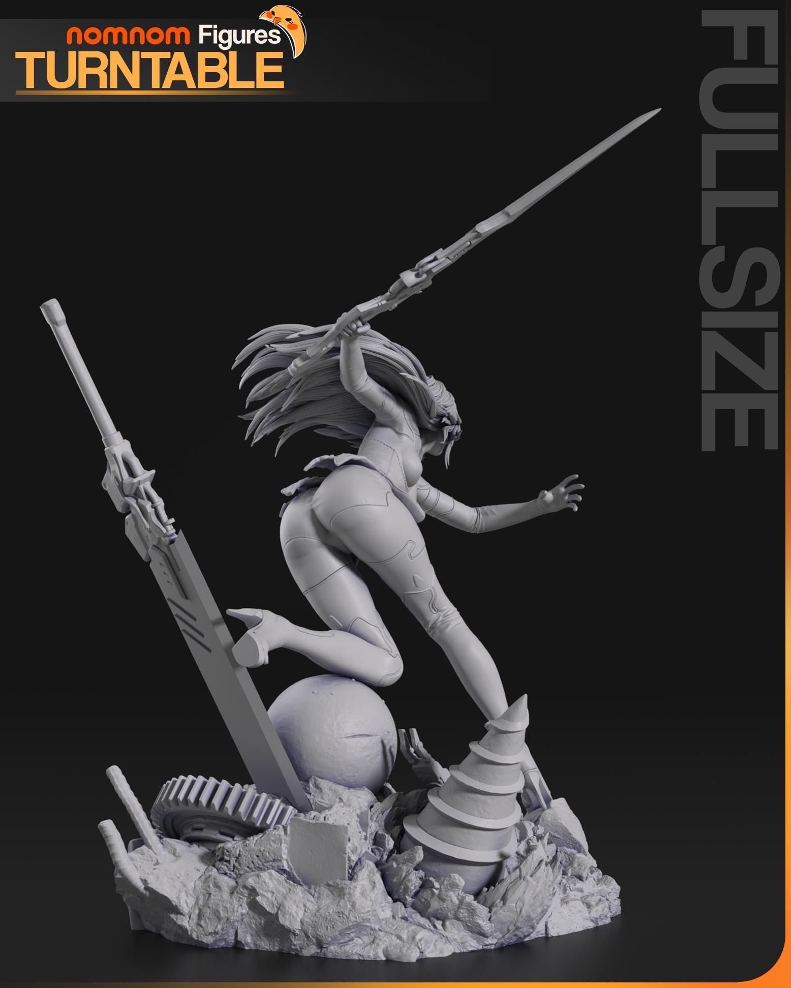 A2 Figurine | Video Game Figurine | Nomnom Miniatures | 3D Printed Display Miniature Fanart