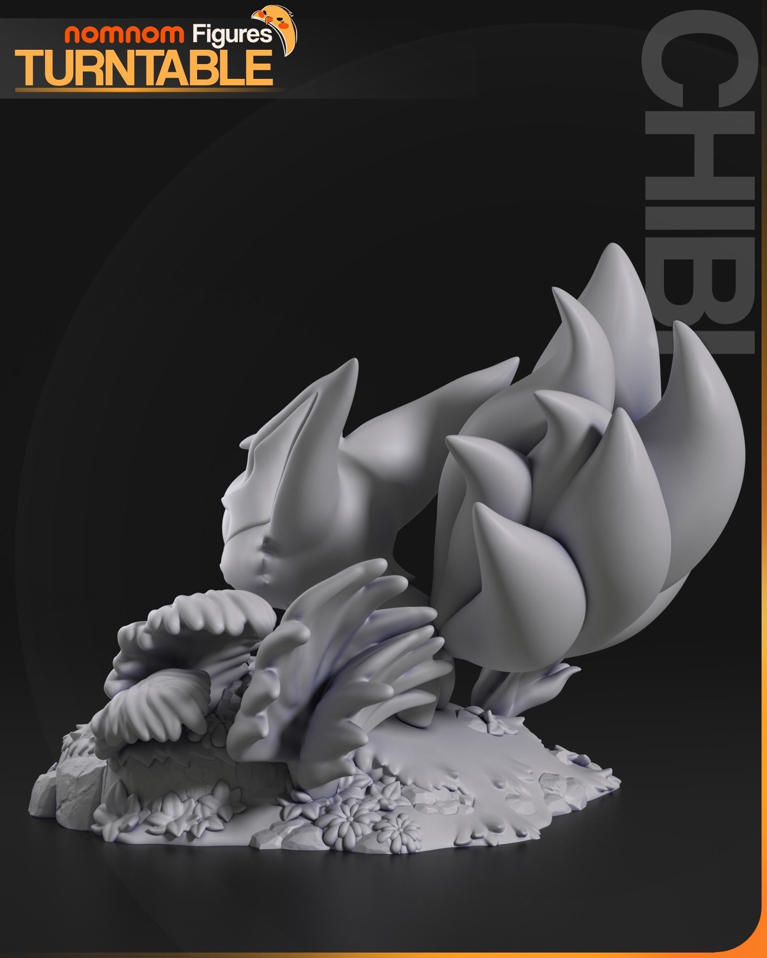 Chibi Kurama Figurine | Anime Figurine | Nomnom Miniatures | 3D Printed Display Miniature Fanart