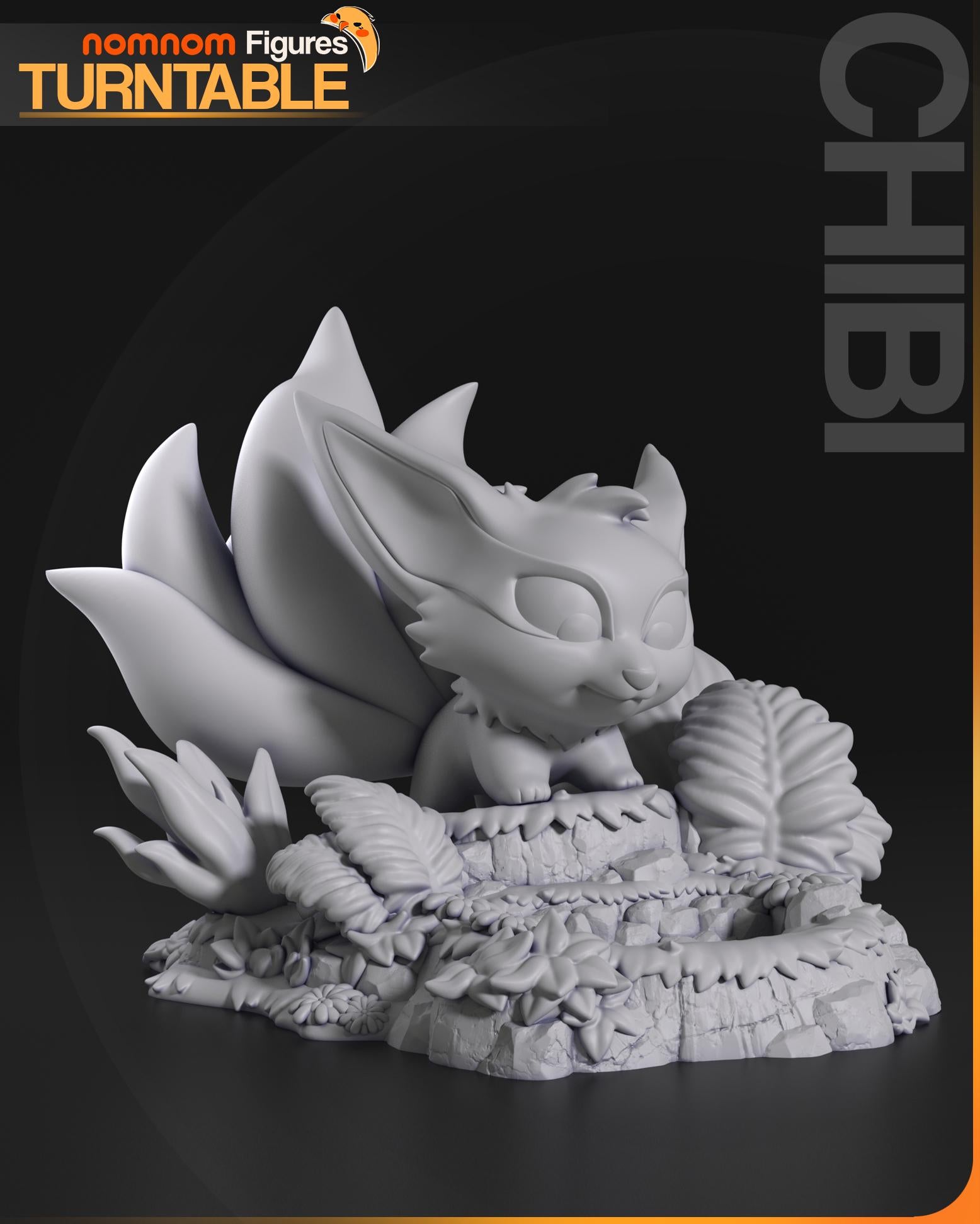 Chibi Kurama Figurine | Anime Figurine | Nomnom Miniatures | 3D Printed Display Miniature Fanart