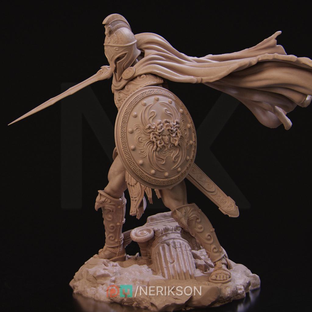 Hero Miniature, Perseus | Tabletop RPG Miniature | Nerikson | Roleplaying 3D Printed Fantasy Mini - 3DPrintDen