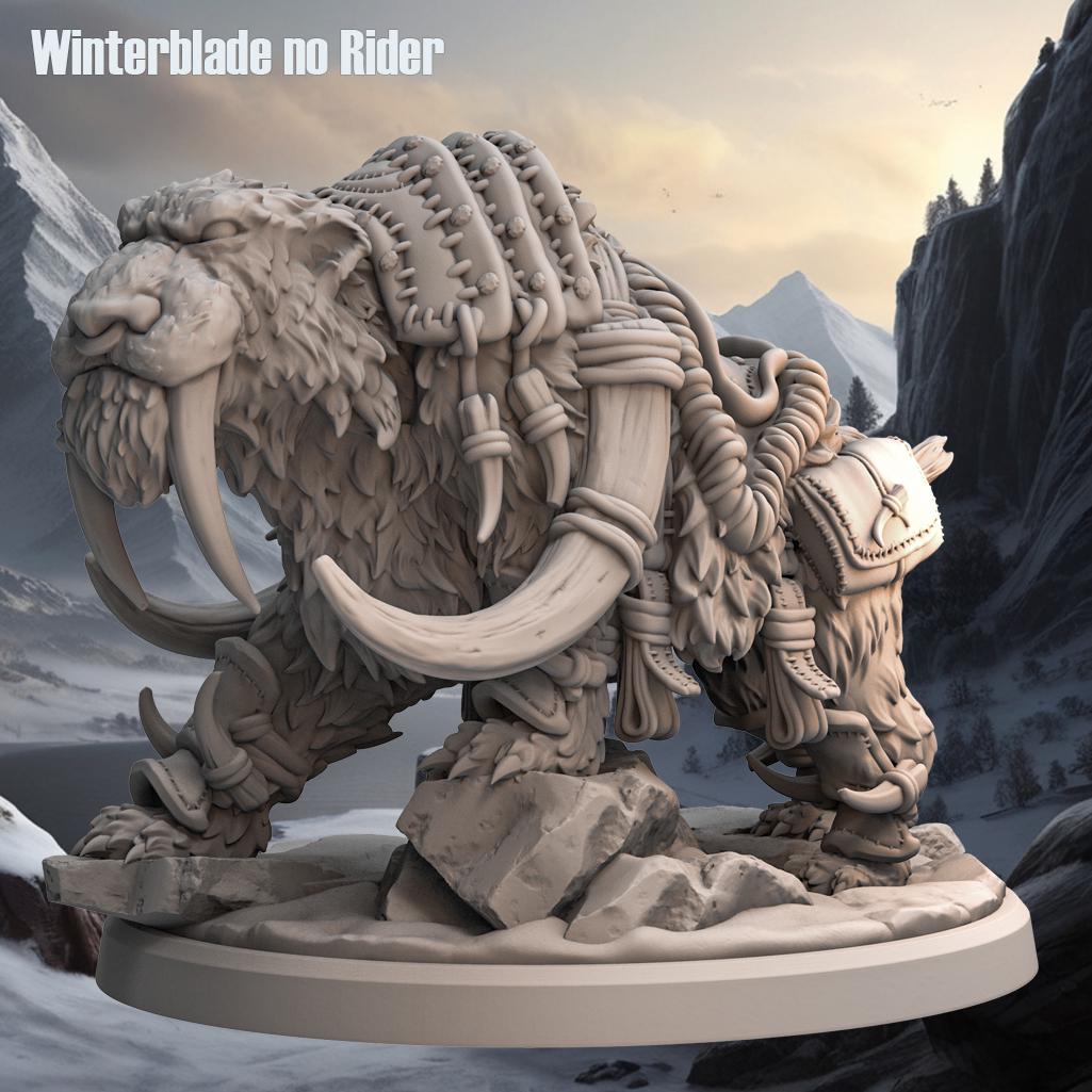 Frost Warrior Rider Miniature | Tabletop RPG Miniature | Monolith Arts | Roleplaying 3D Printed Fantasy Mini - 3DPrintDen