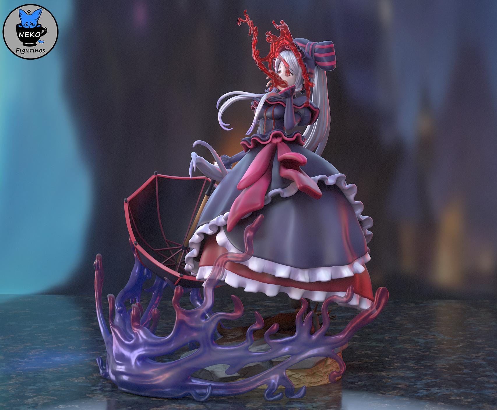 Shalltear Figurine | Anime Figurine | Neko Figurines | 3D Printed Display Miniature Fanart