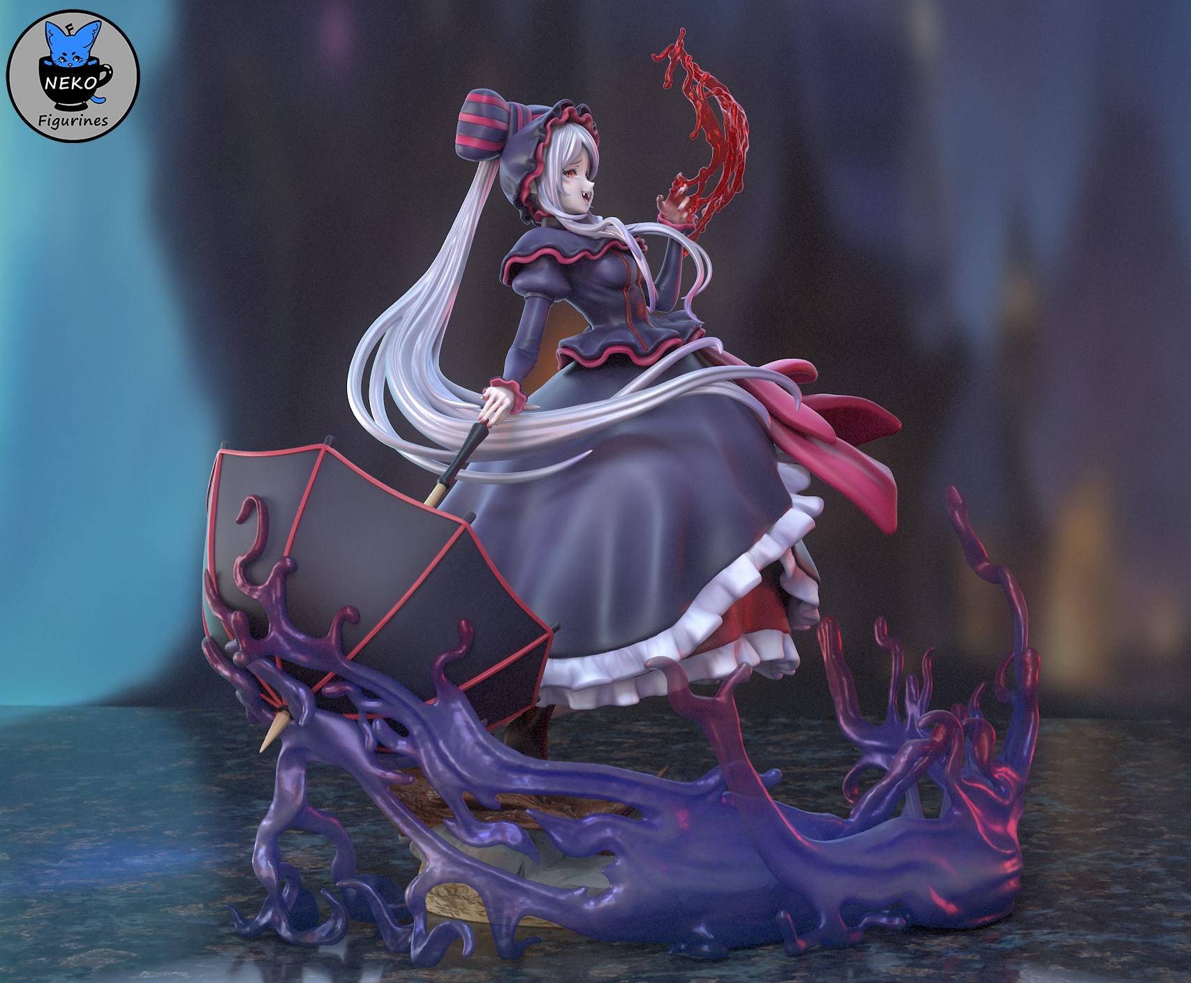 Shalltear Figurine | Anime Figurine | Neko Figurines | 3D Printed Display Miniature Fanart