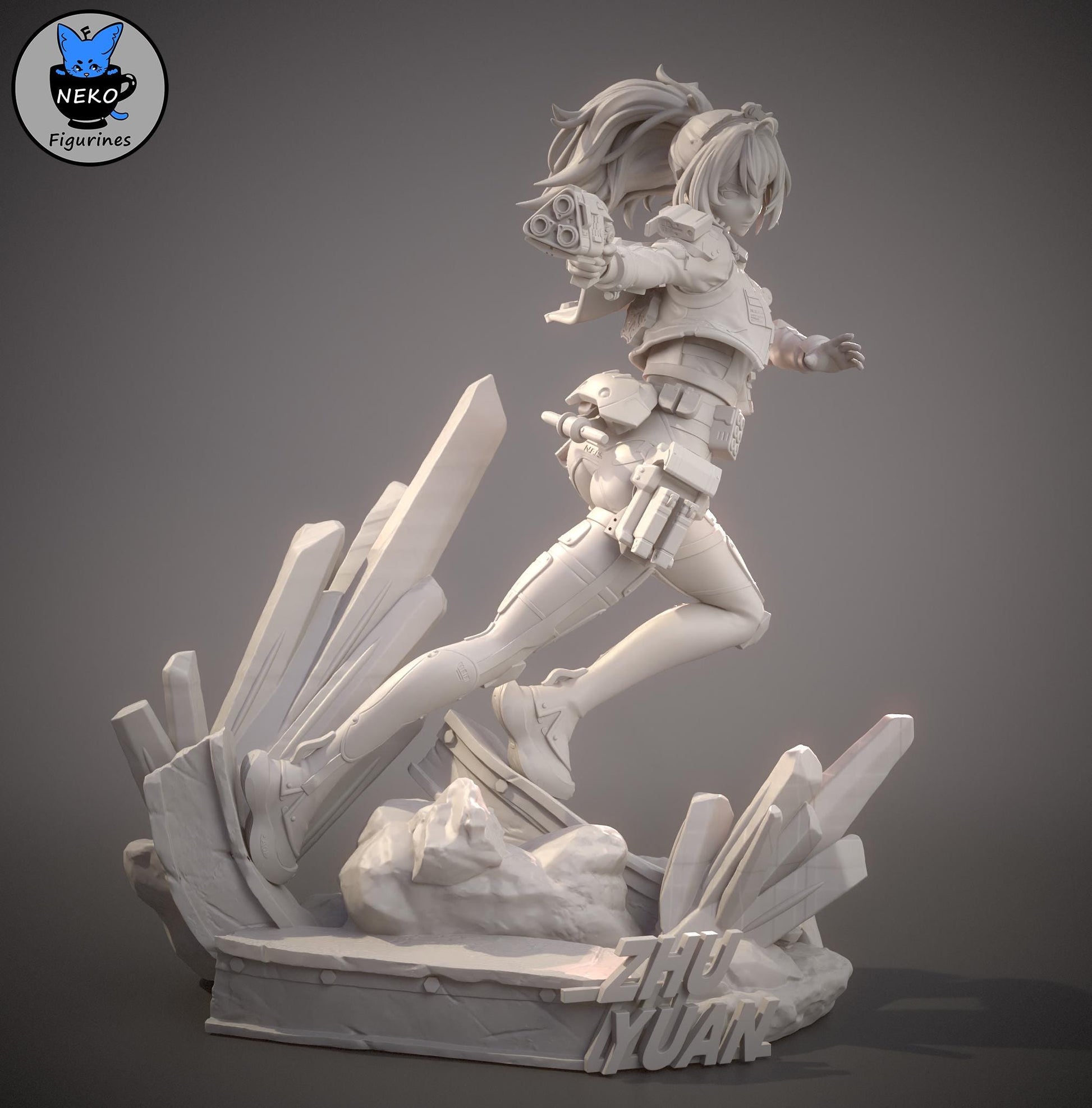 Zhu Yuan Figurine | Video Game Figurine | Neko Figurines | 3D Printed Display Miniature Fanart