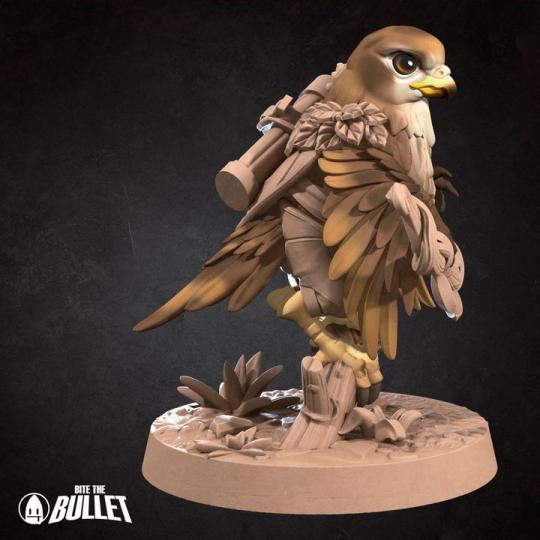Hawk Rider Tabletop Hawkfolk Ranger Miniature | Tabletop RPG Miniature | Bite the Bullet
