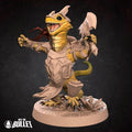 Lizardfolk Barbarian Miniature | Tabletop RPG Miniature | Bite the Bullet | Roleplaying 3D Printed Fantasy Mini - 3DPrintDen