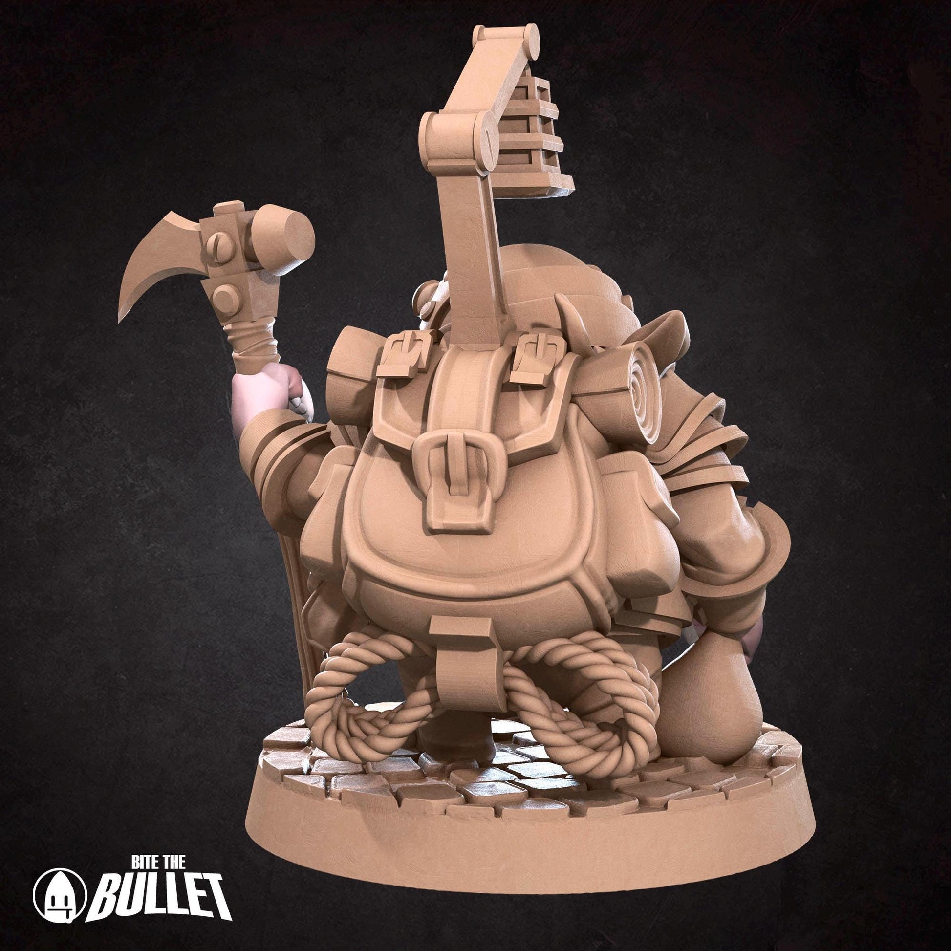 Molefolk Artificer Miniature | Tabletop RPG Miniature | Bite the Bullet | Roleplaying 3D Printed Fantasy Mini - 3DPrintDen