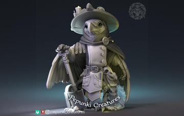 Plague Doctor Raven Miniature | Tabletop RPG Miniature | Pepunki Creatures | Roleplaying 3D Printed Fantasy Mini - 3DPrintDen