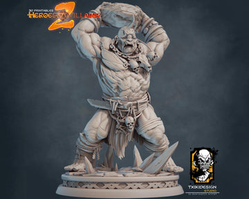 Cyclops Miniature | Tabletop RPG Miniature | Javier Txiki Tejedor | Roleplaying 3D Printed Fantasy Mini - 3DPrintDen