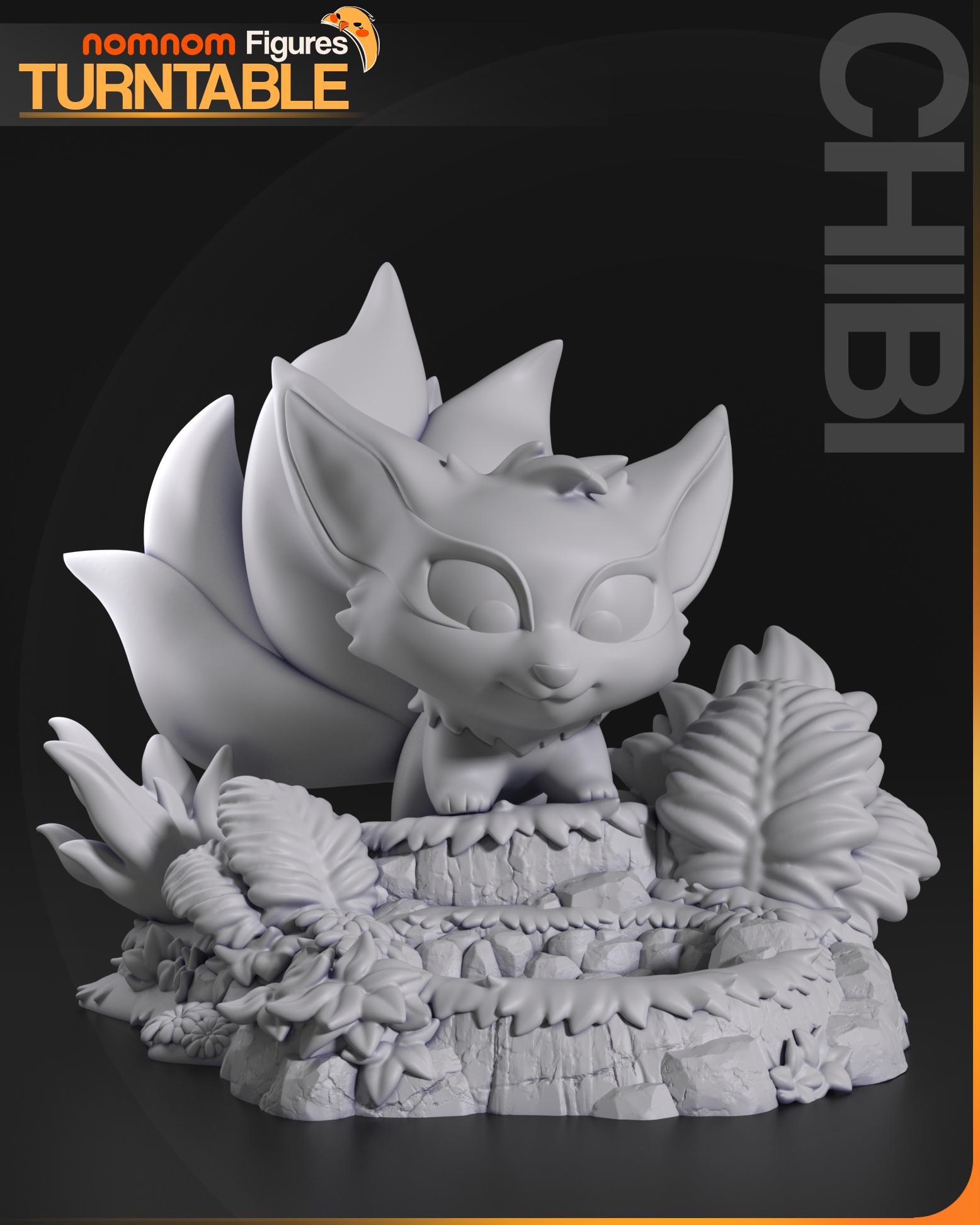 Chibi Kurama Figurine | Anime Figurine | Nomnom Miniatures | 3D Printed Display Miniature Fanart