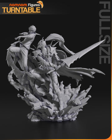 Sung Jin Woo Figurine | Anime Figurine | Nomnom Miniatures | 3D Printed Display Miniature Fanart