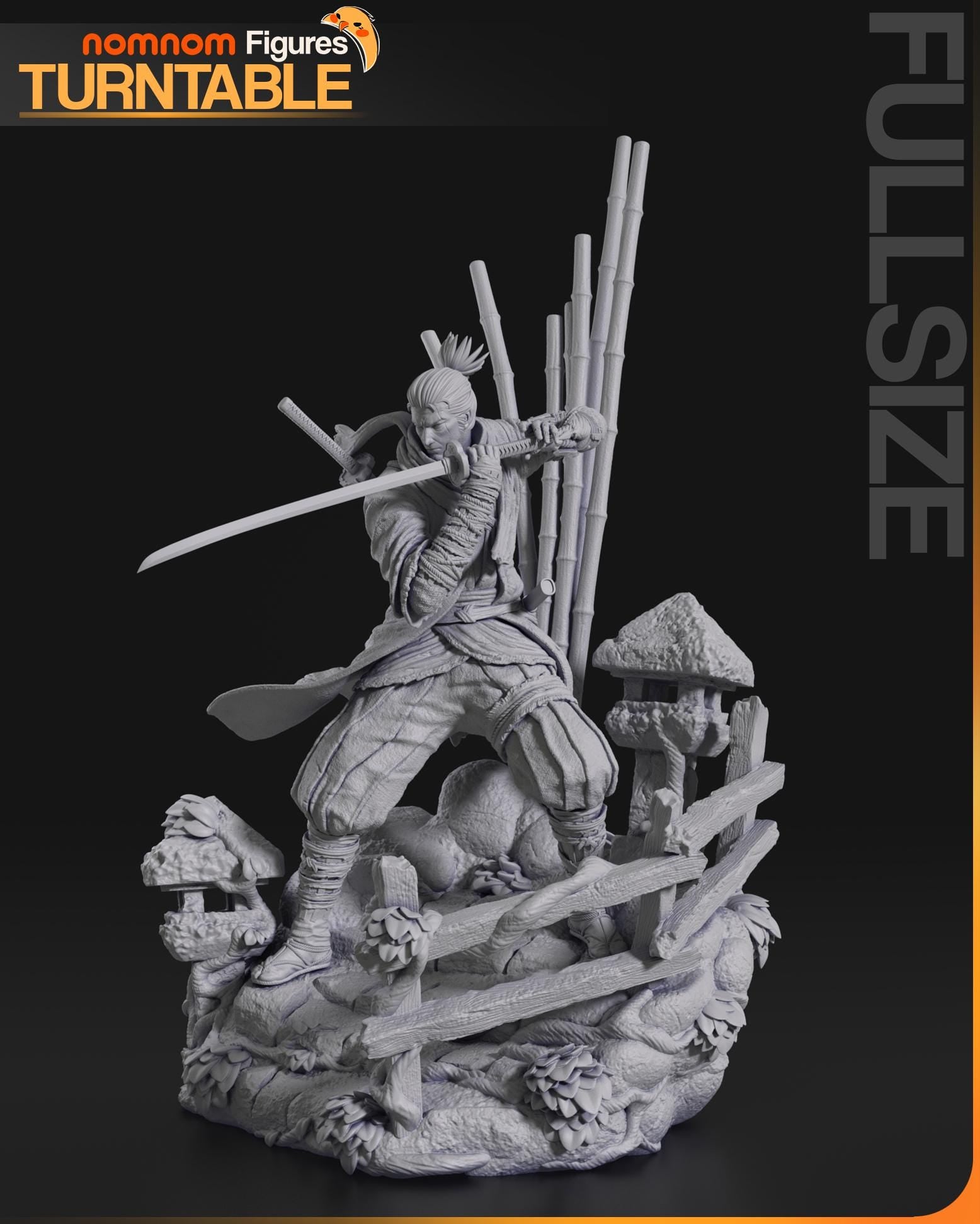 Sekiro Figurine | Video Game Figurine | Nomnom Miniatures | 3D Printed Display Miniature Fanart