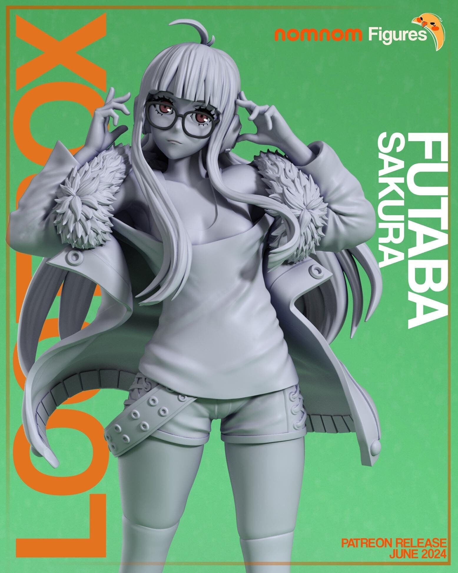 Futaba Figurine | Video Game Figurine | Nomnom Miniatures | 3D Printed Display Miniature Fanart