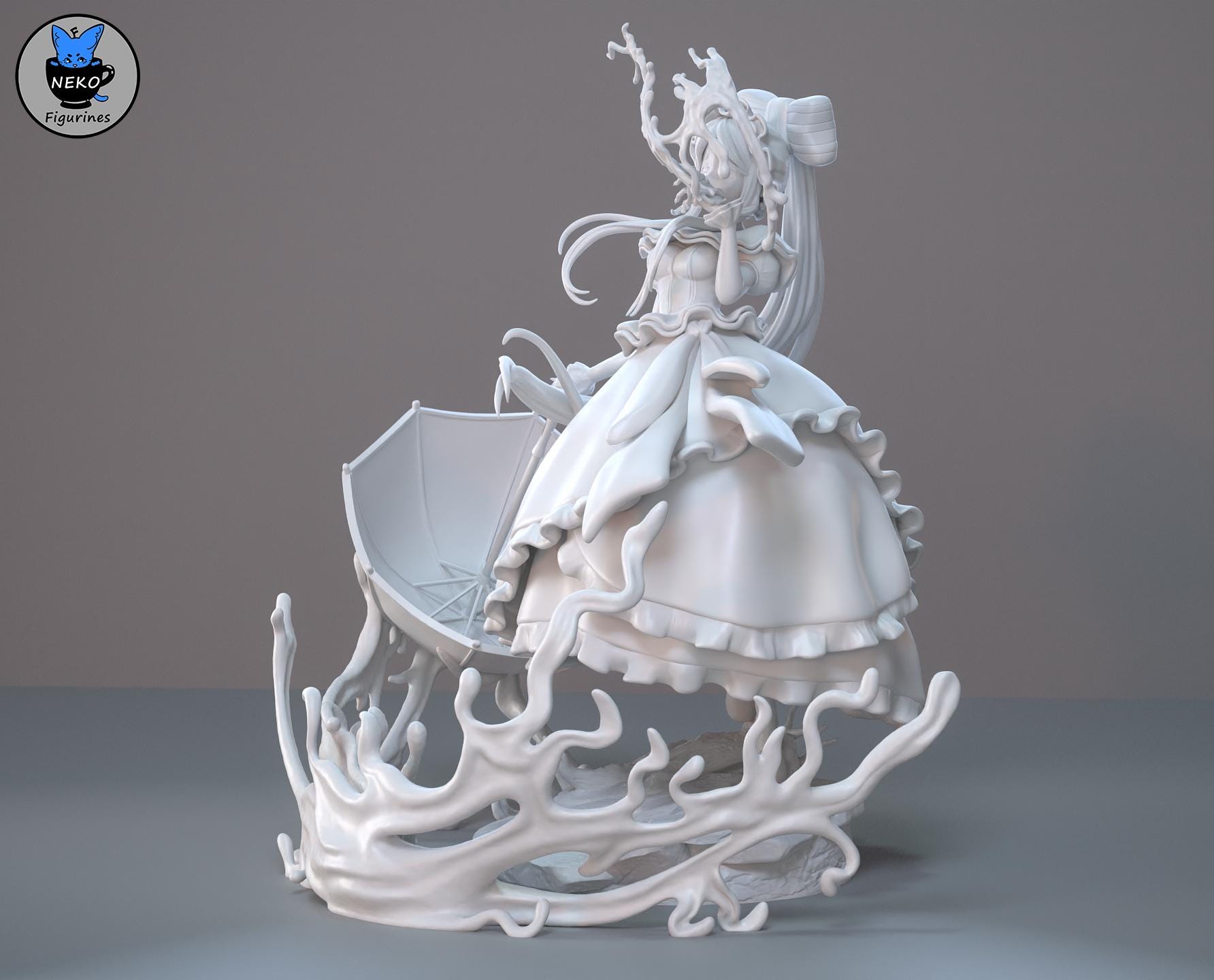 Shalltear Figurine | Anime Figurine | Neko Figurines | 3D Printed Display Miniature Fanart