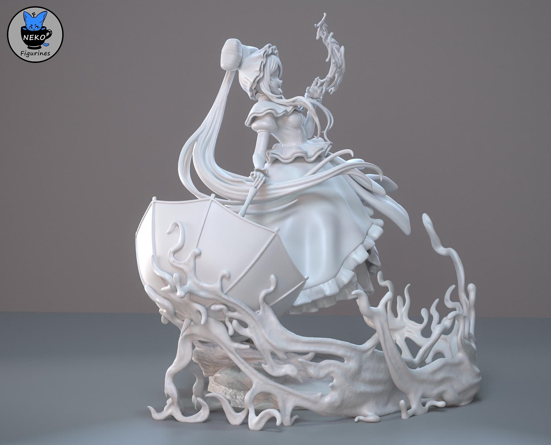 Shalltear Figurine | Anime Figurine | Neko Figurines | 3D Printed Display Miniature Fanart