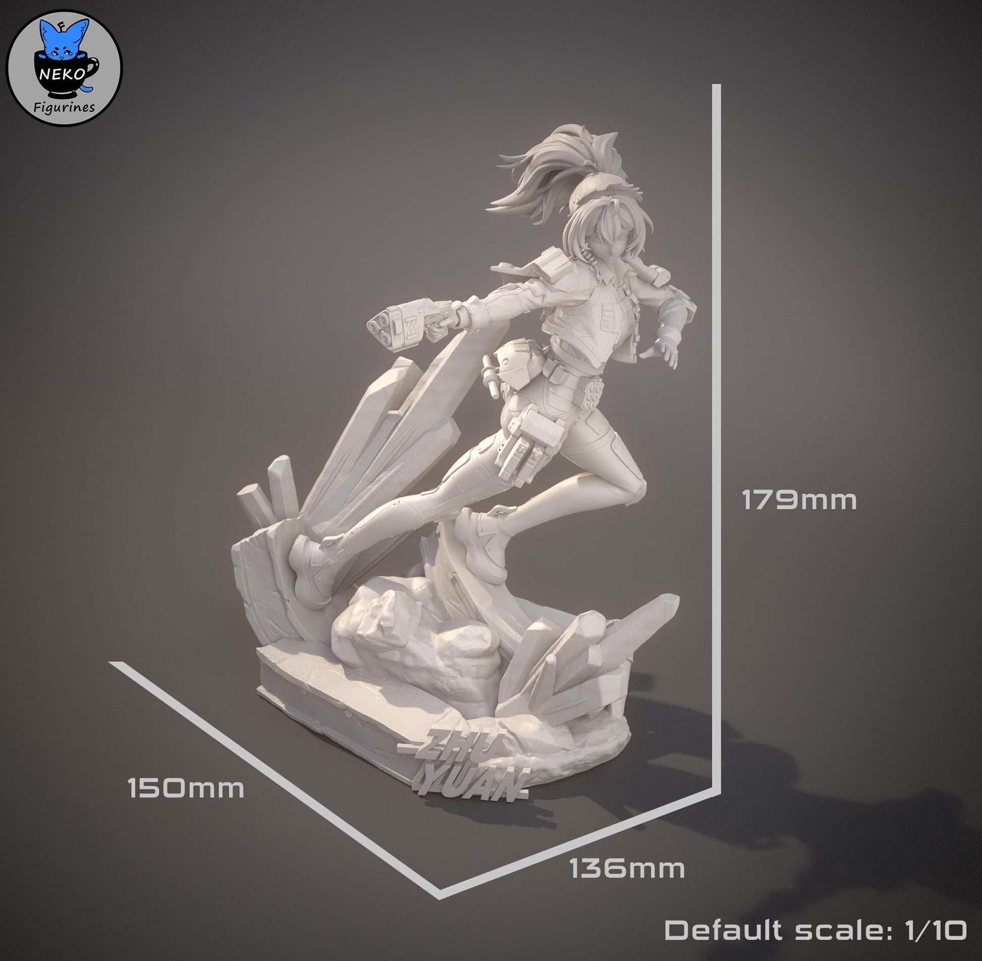 Zhu Yuan Figurine | Video Game Figurine | Neko Figurines | 3D Printed Display Miniature Fanart