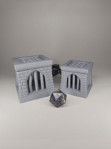 Medieval Prison Cell Dice Jail Box | Fantasy 3D Tabletop | Roleplaying 3D Printed Fantasy Scenery | Miniature Building Terrain TTRPG - 3DPrintDen