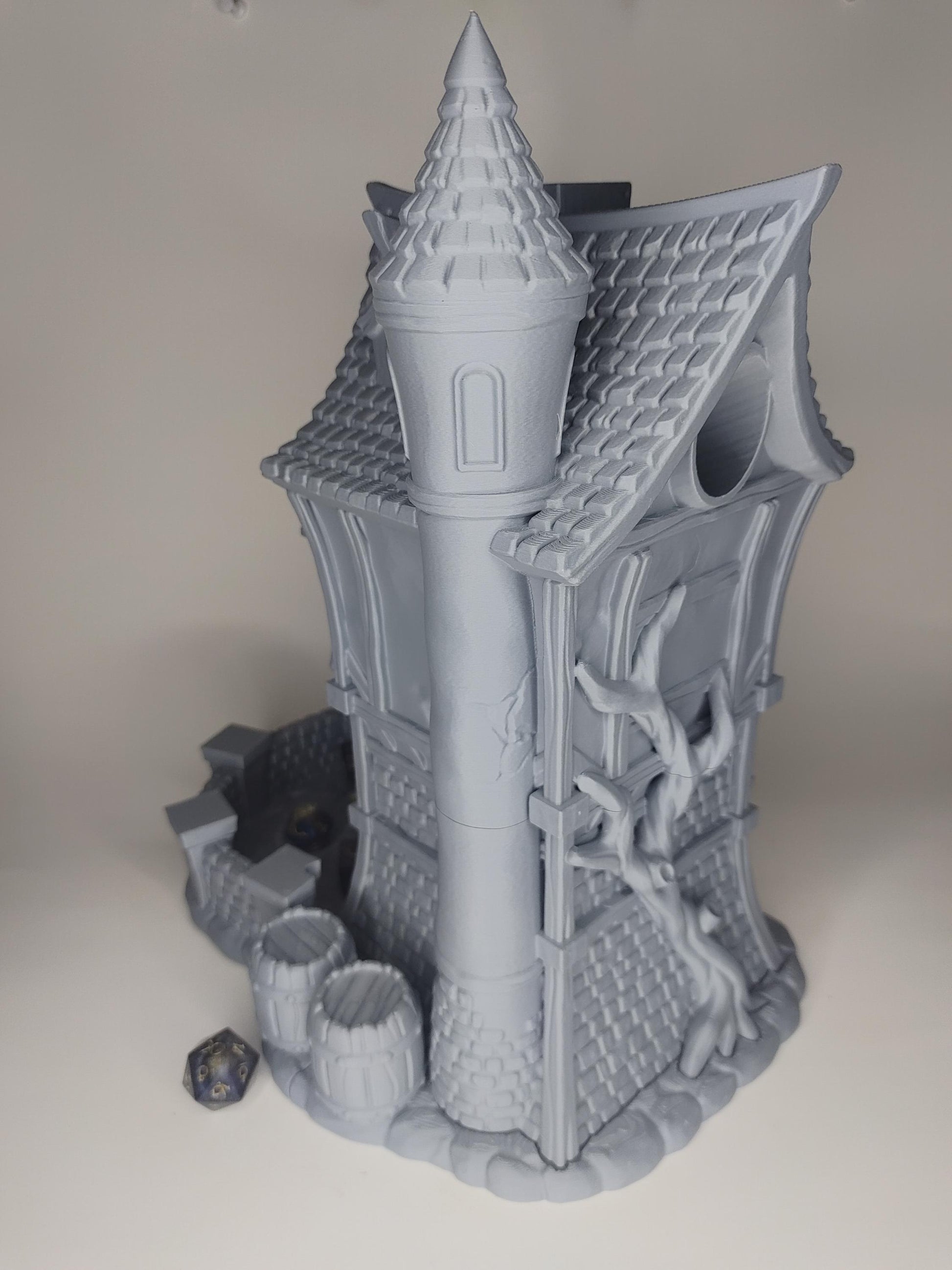 Medieval Inn Building Dice Tower | Fantasy 3D Tabletop | Roleplaying 3D Printed Fantasy Scenery | Miniature Building Terrain TTRPG - 3DPrintDen