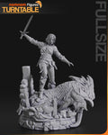 Ciri Figurine | Video Game Figurine | Nomnom Miniatures | 3D Printed Display Miniature Fanart