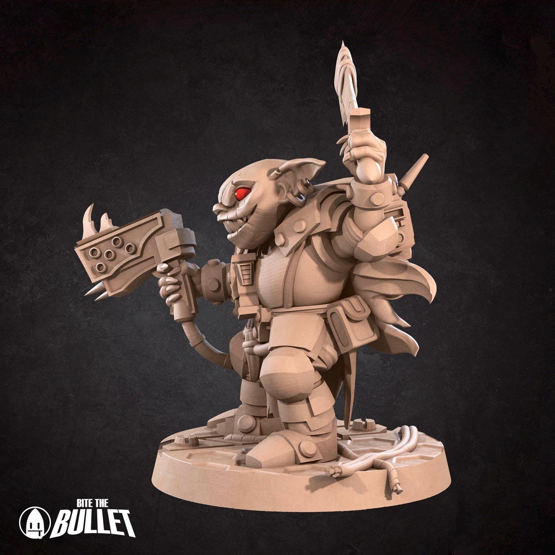 Space Goblin Soldier Miniature | Tabletop RPG Miniature | Bite the Bullet | Roleplaying 3D Printed Fantasy Mini - 3DPrintDen