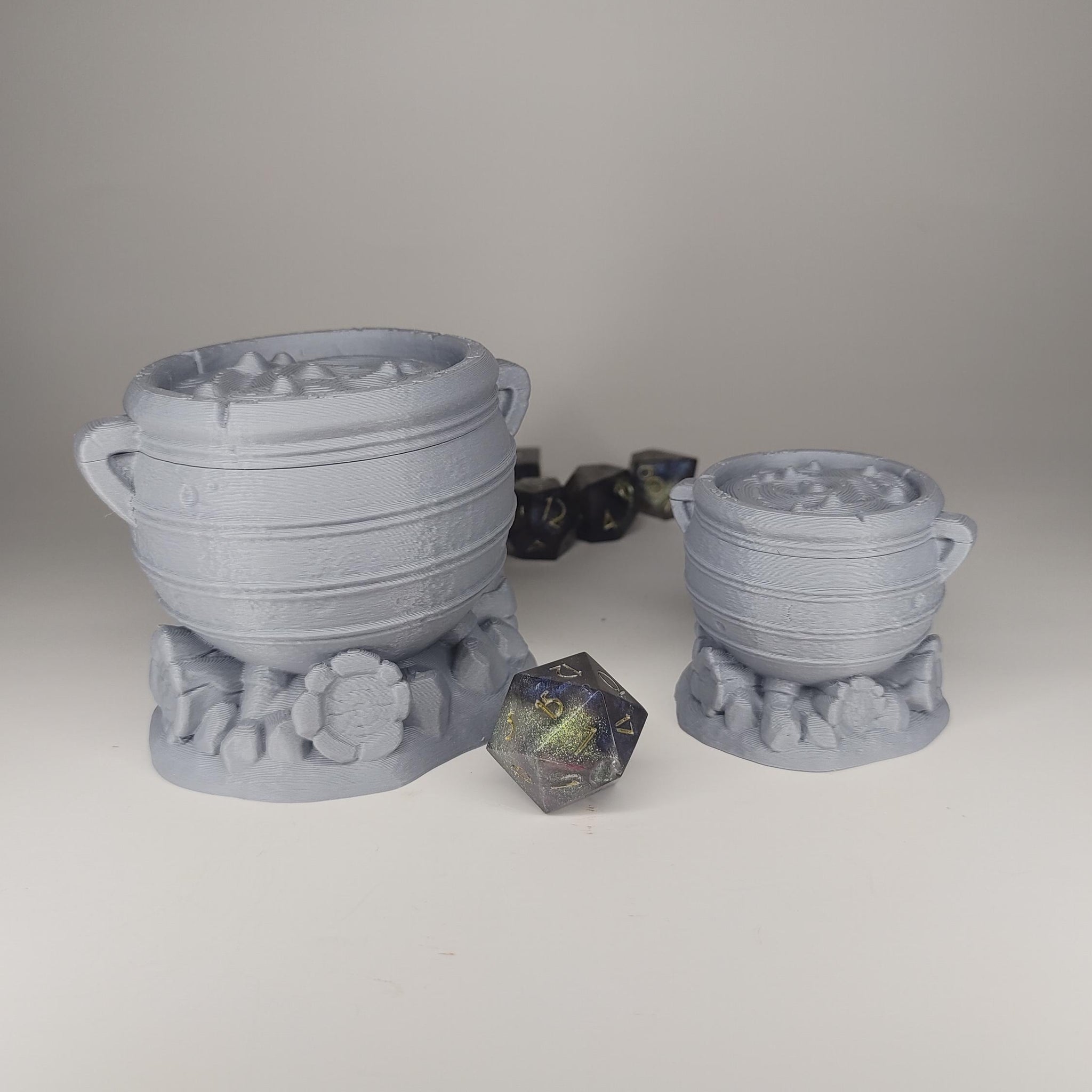 Witch's Potion Pot Dice Jail Box | Fantasy 3D Tabletop | Roleplaying 3D Printed Fantasy Scenery | Miniature Building Terrain TTRPG - 3DPrintDen