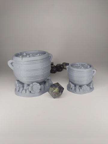 Witch's Potion Pot Dice Jail Box | Fantasy 3D Tabletop | Roleplaying 3D Printed Fantasy Scenery | Miniature Building Terrain TTRPG - 3DPrintDen