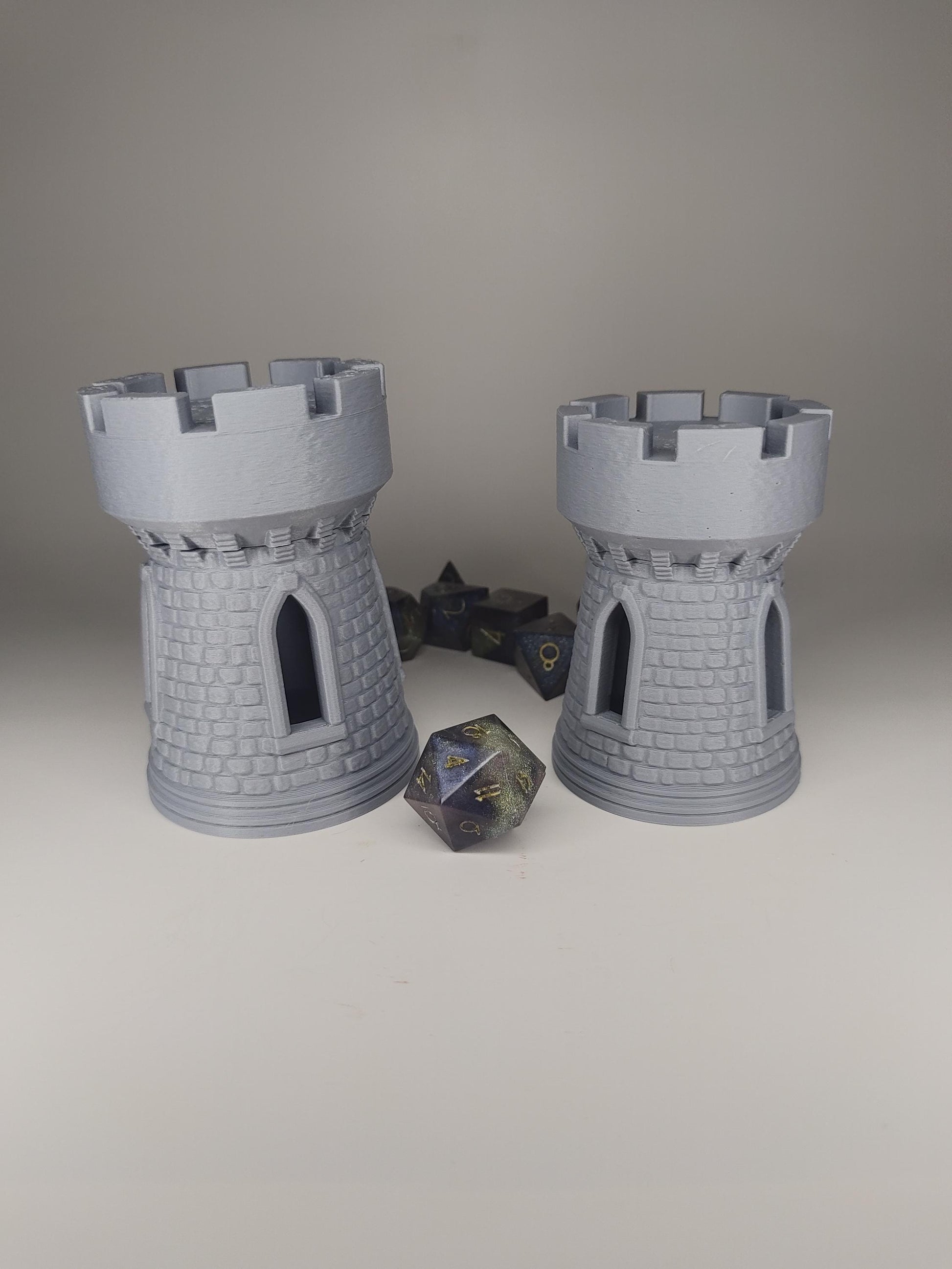 Bastion Castle Tower Dice Jail Box | Fantasy 3D Tabletop | Roleplaying 3D Printed Fantasy Scenery | Miniature Building Terrain TTRPG - 3DPrintDen