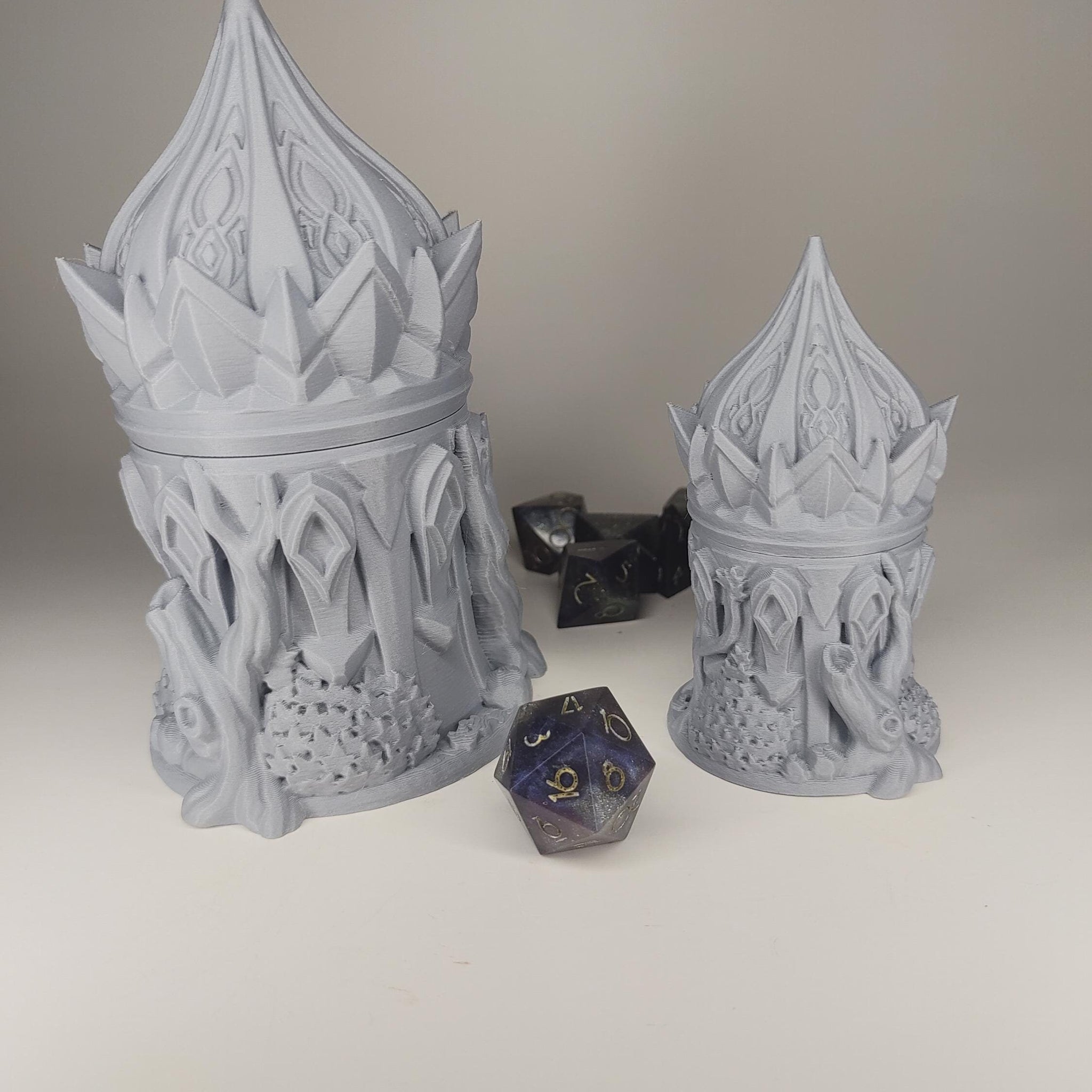 Elven Building Dice Jail Box | Fantasy 3D Tabletop | Roleplaying 3D Printed Fantasy Scenery | Miniature Building Terrain TTRPG - 3DPrintDen