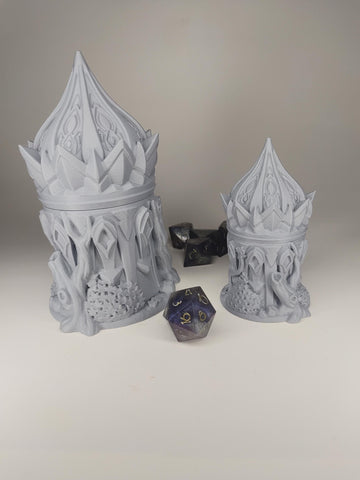 Elven Building Dice Jail Box | Fantasy 3D Tabletop | Roleplaying 3D Printed Fantasy Scenery | Miniature Building Terrain TTRPG - 3DPrintDen