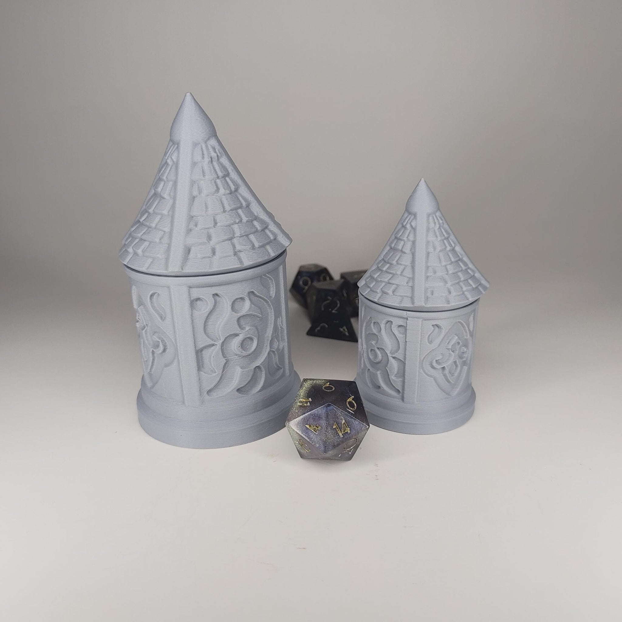 Wizard Tower Dice Jail Box | Fantasy 3D Tabletop | Roleplaying 3D Printed Fantasy Scenery | Miniature Building Terrain TTRPG - 3DPrintDen