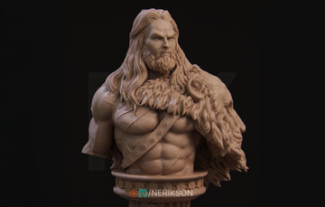 Greek Hero Bust, Heracles | Tabletop RPG Miniature | Nerikson | Roleplaying 3D Printed Fantasy Mini - 3DPrintDen