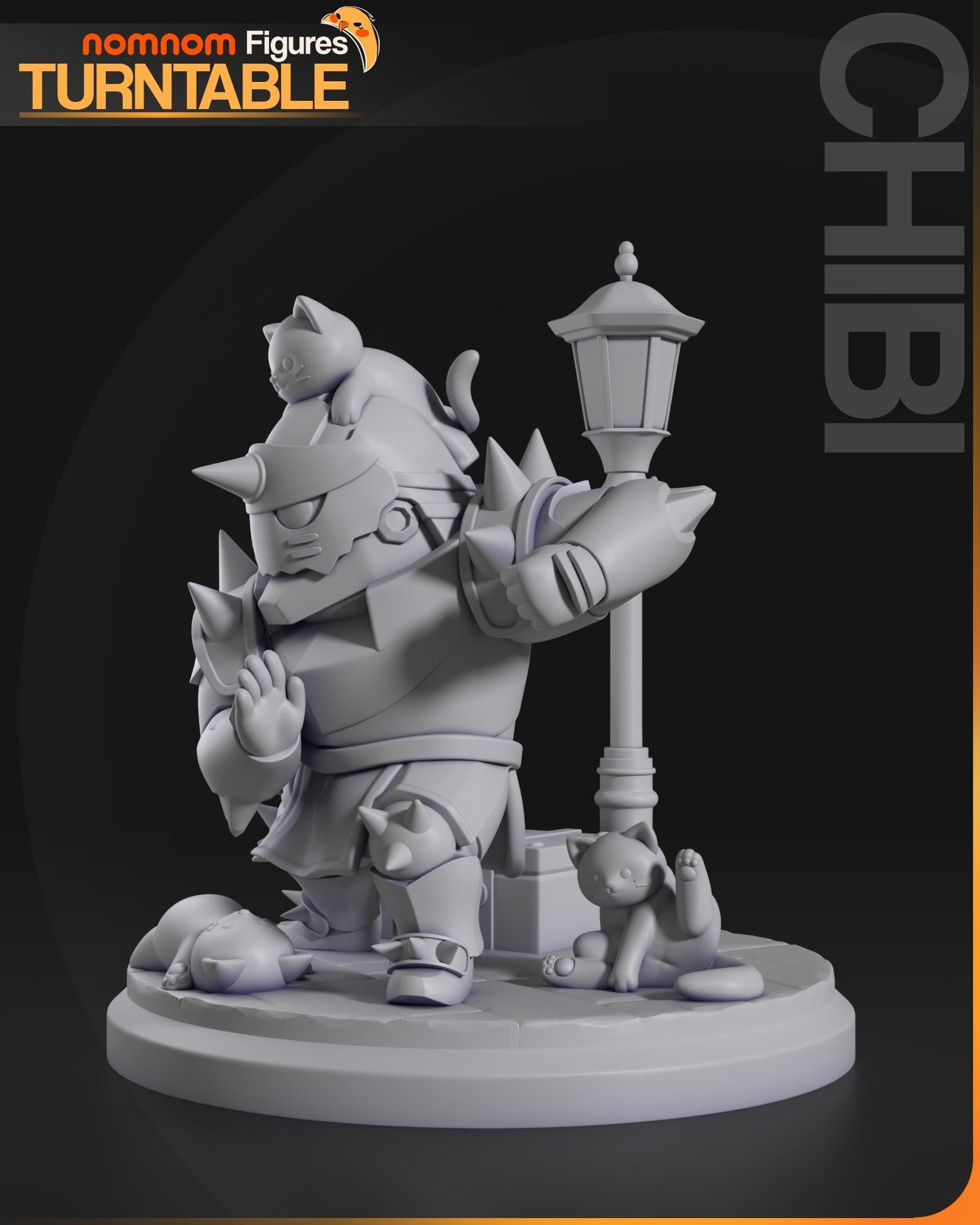 Chibi Alphonse Figurine | Anime Figurine | Nomnom Figures | 3D Printed Display Miniature Fanart