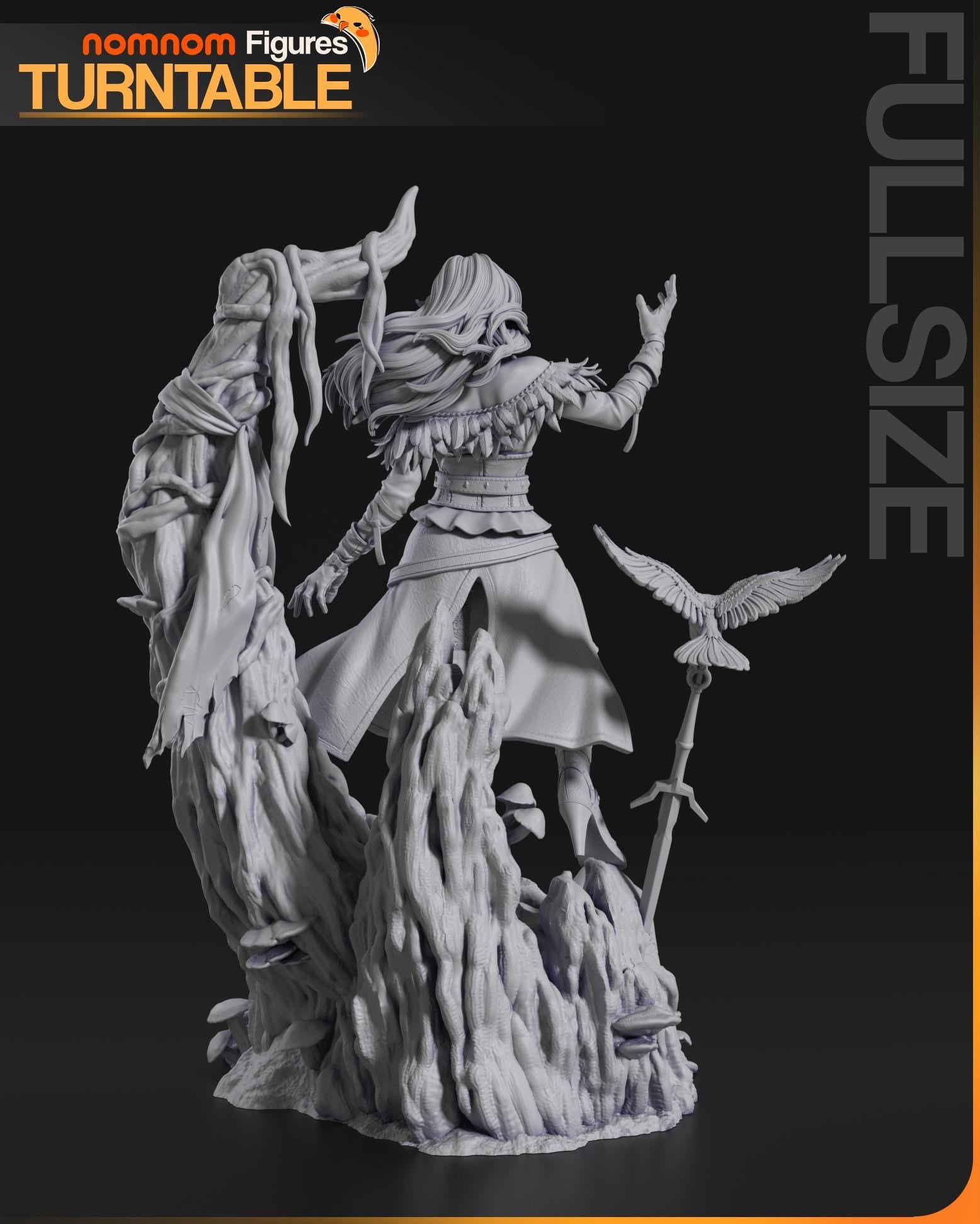 Yennefer Figurine | Video Game Figurine | Nomnom Figures | 3D Printed Display Miniature Fanart