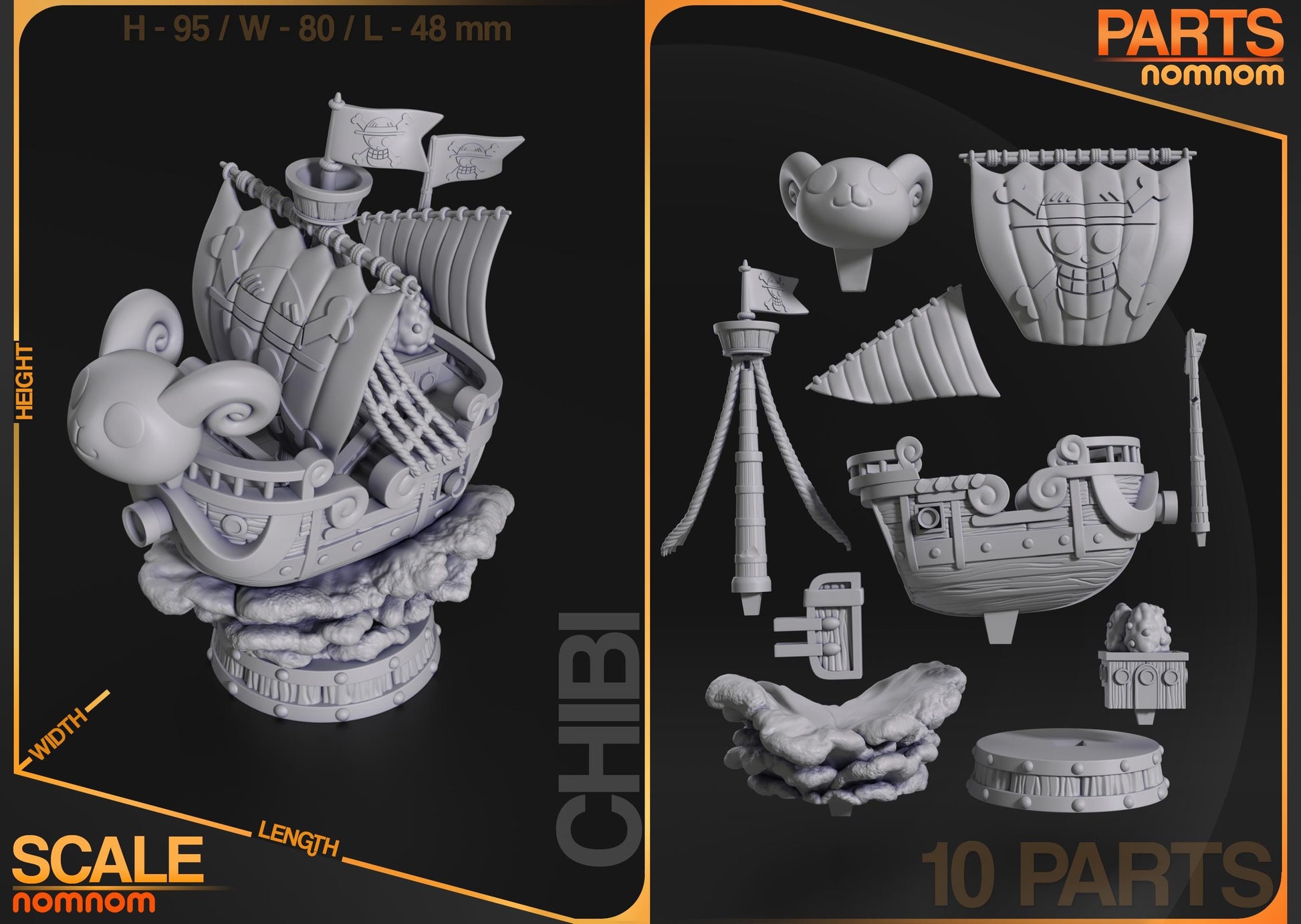 Chibi Going Marry Figurine | Anime Figurine | Nomnom Figures | 3D Printed Display Miniature Fanart