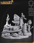 Chibi Meowscular Chef Figurine | Video Game Figurine | Nomnom Figures | 3D Printed Display Miniature Fanart