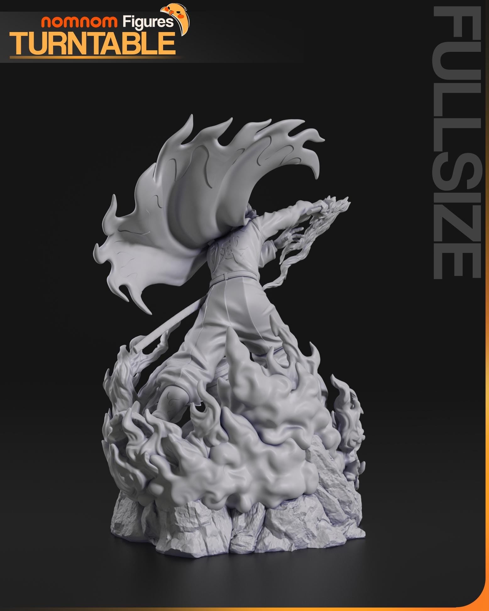 Rengoku Figurine | Anime Figurine | Nomnom Figures | 3D Printed Display Miniature Fanart
