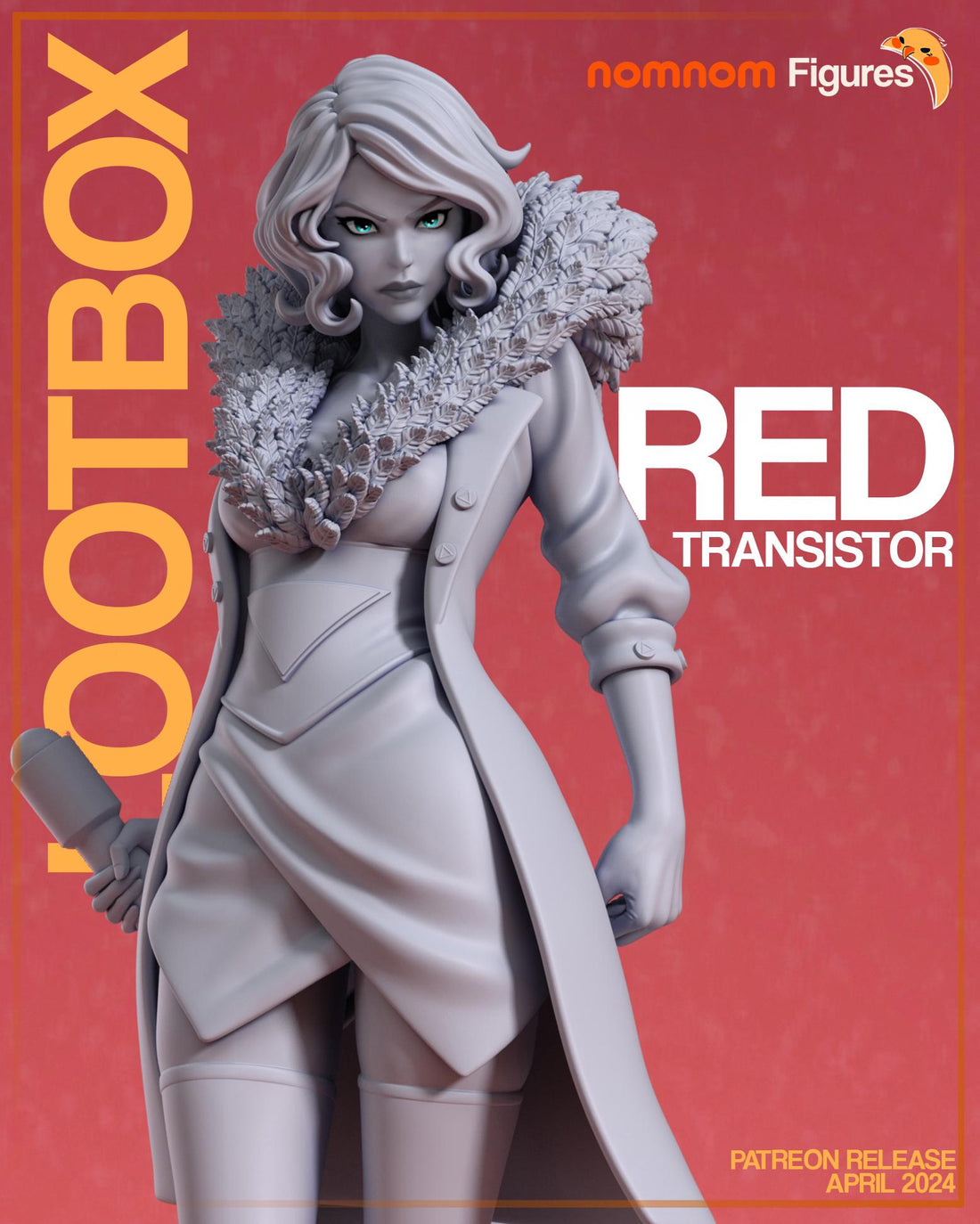 Red Figurine | Video Game Figurine | Nomnom Figures | 3D Printed Display Miniature Fanart