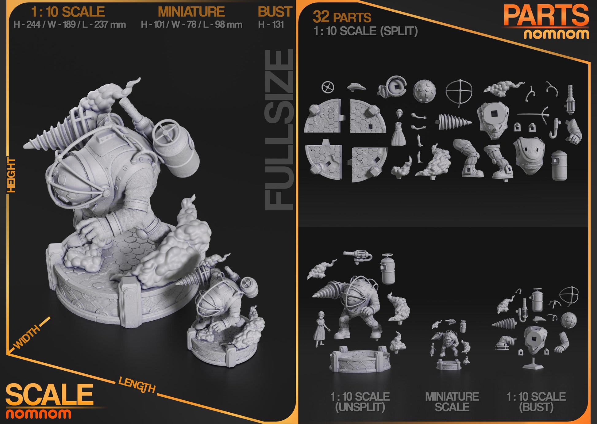 Bouncer Figurine | Video Game Figurine | Nomnom Figures | 3D Printed Display Miniature Fanart
