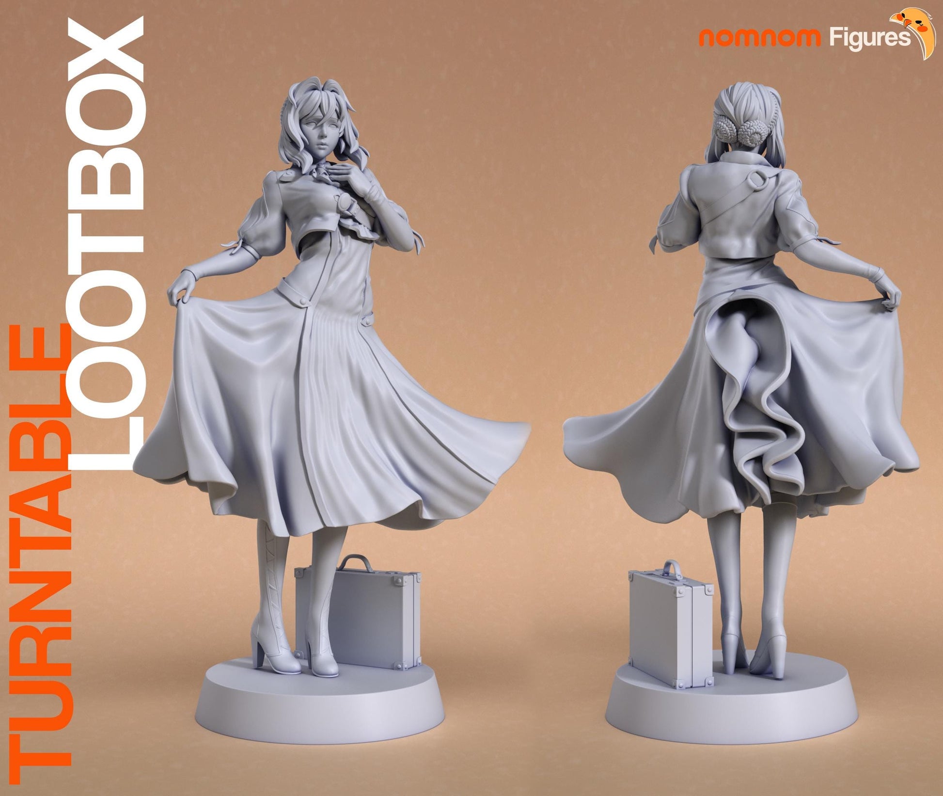 Violet Figurine | Anime Figurine | Nomnom Figures | 3D Printed Display Miniature Fanart