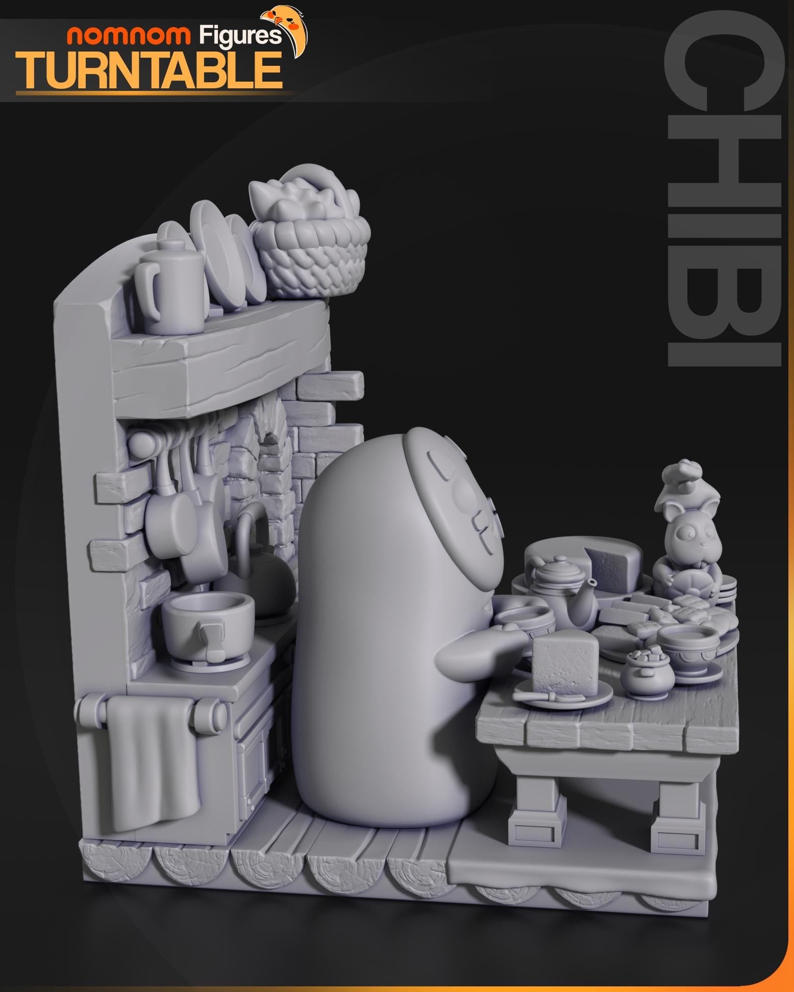 Chibi No Face Figurine | Anime Figurine | Nomnom Figures | 3D Printed Display Miniature Fanart