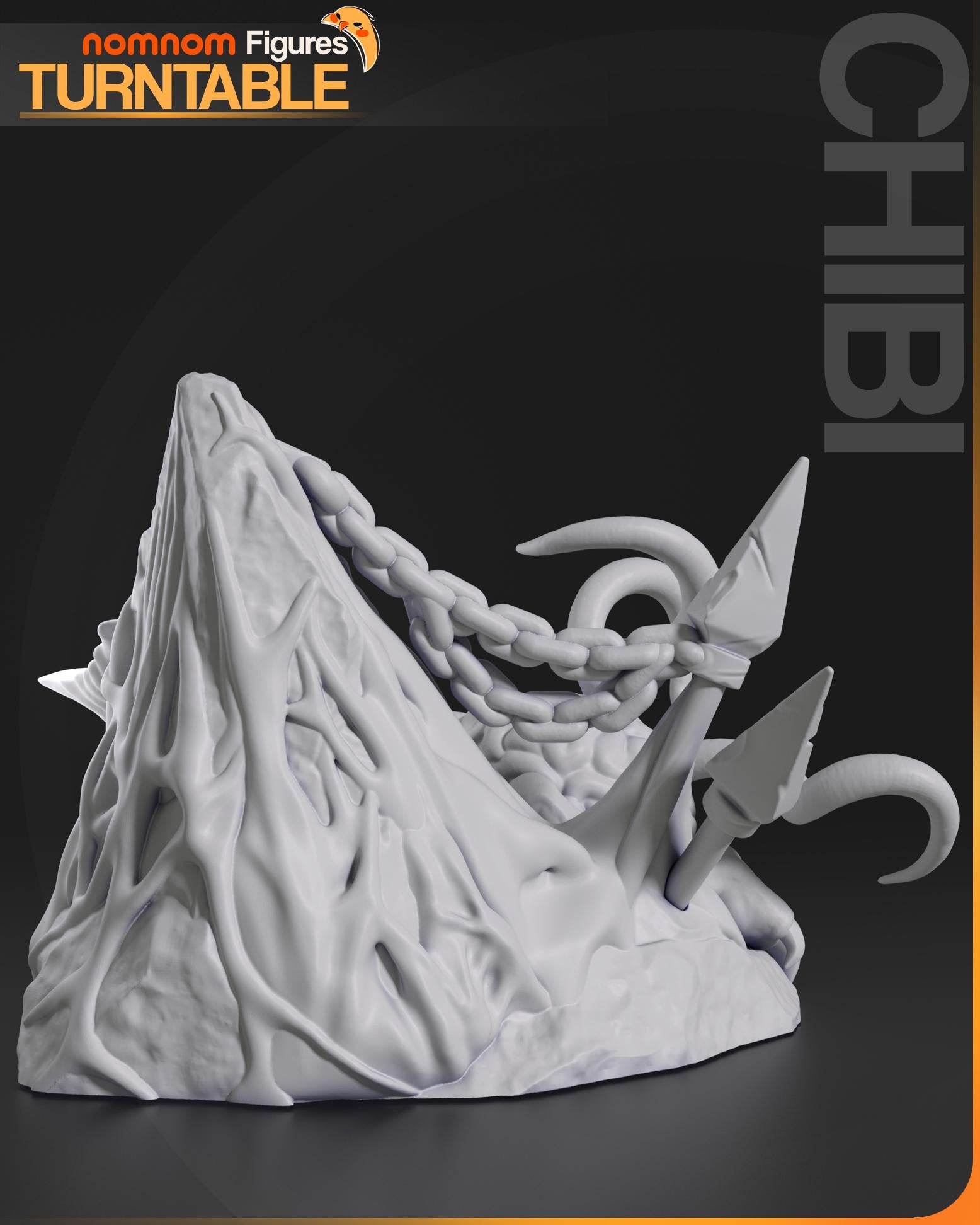 Chibi Brain Creature Figurine | Video Game Figurine | Nomnom Figures | 3D Printed Display Miniature Fanart