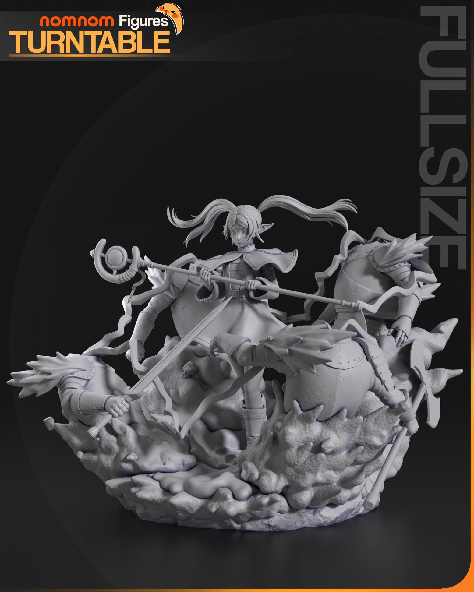 Frieren Figurine | Anime Figurine | Nomnom Figures | 3D Printed Display Miniature Fanart
