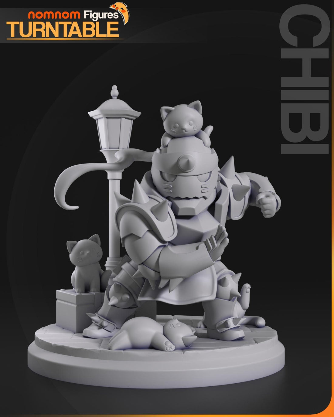 Chibi Alphonse Figurine | Anime Figurine | Nomnom Figures | 3D Printed Display Miniature Fanart