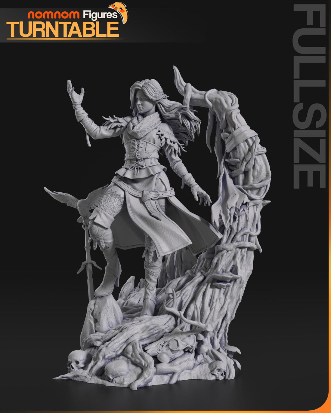 Yennefer Figurine | Video Game Figurine | Nomnom Figures | 3D Printed Display Miniature Fanart