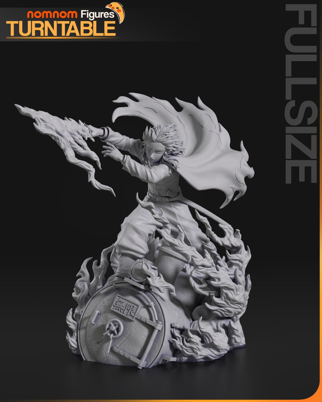 Rengoku Figurine | Anime Figurine | Nomnom Figures | 3D Printed Display Miniature Fanart