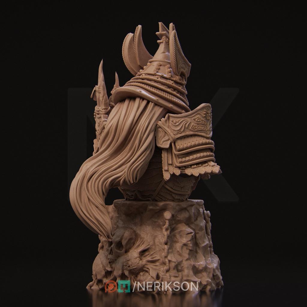 Horseman Bust, War | Tabletop RPG Miniature | Nerikson | Roleplaying 3D Printed Fantasy Mini - 3DPrintDen